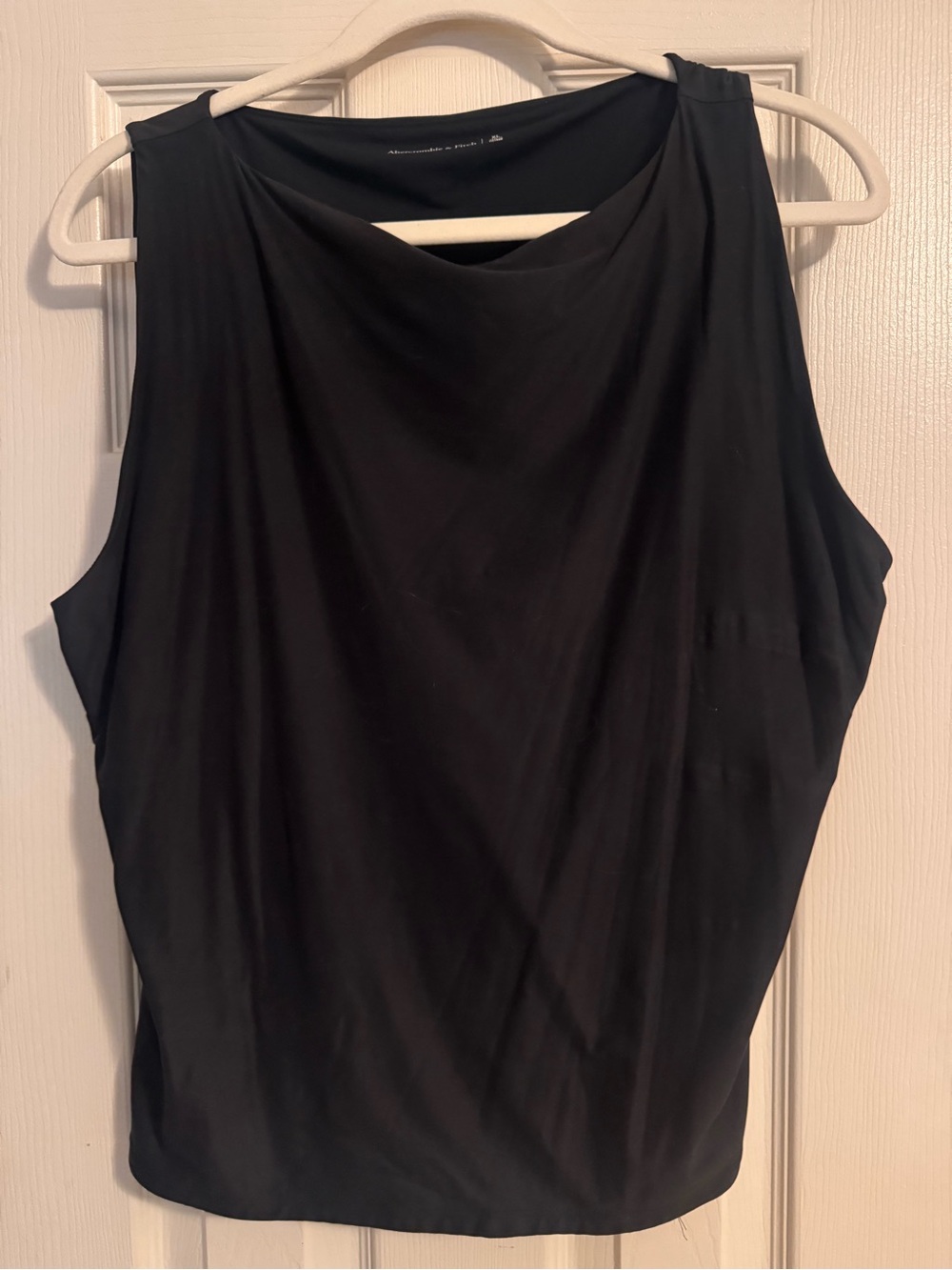Abercrombie Black Cowl Neck Sleeveless Top